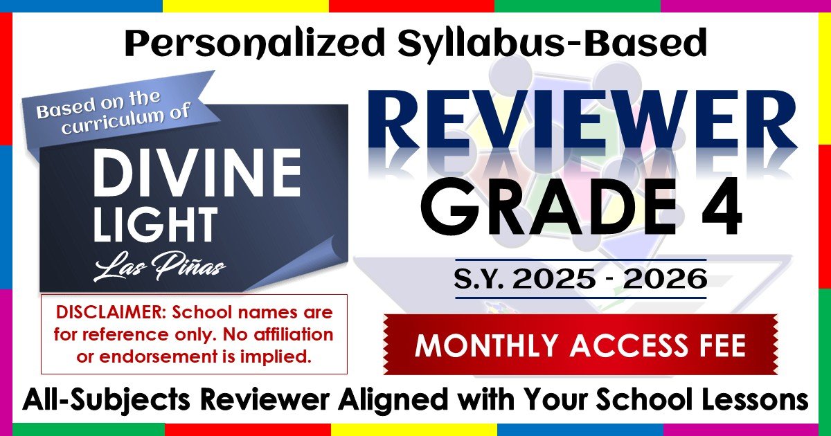 Reviewer 2025-2026 Divine Light LP – Grade 4