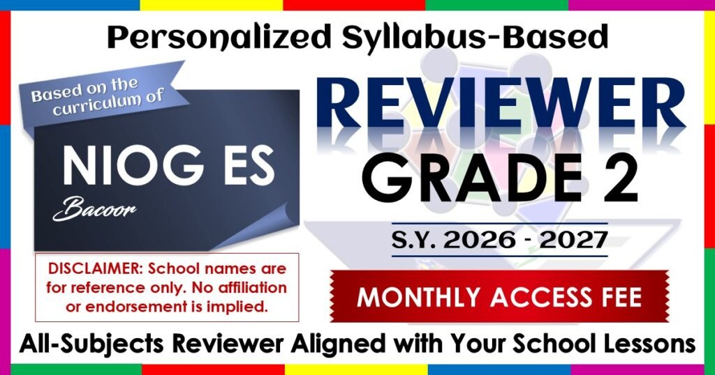 2026-2027 FI Niog ES Bacoor - Grade 2