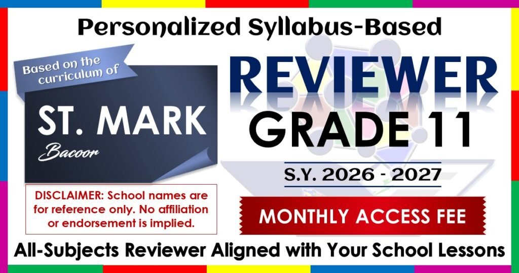2026-2027 FI St. Mark Bacoor - Grade 11