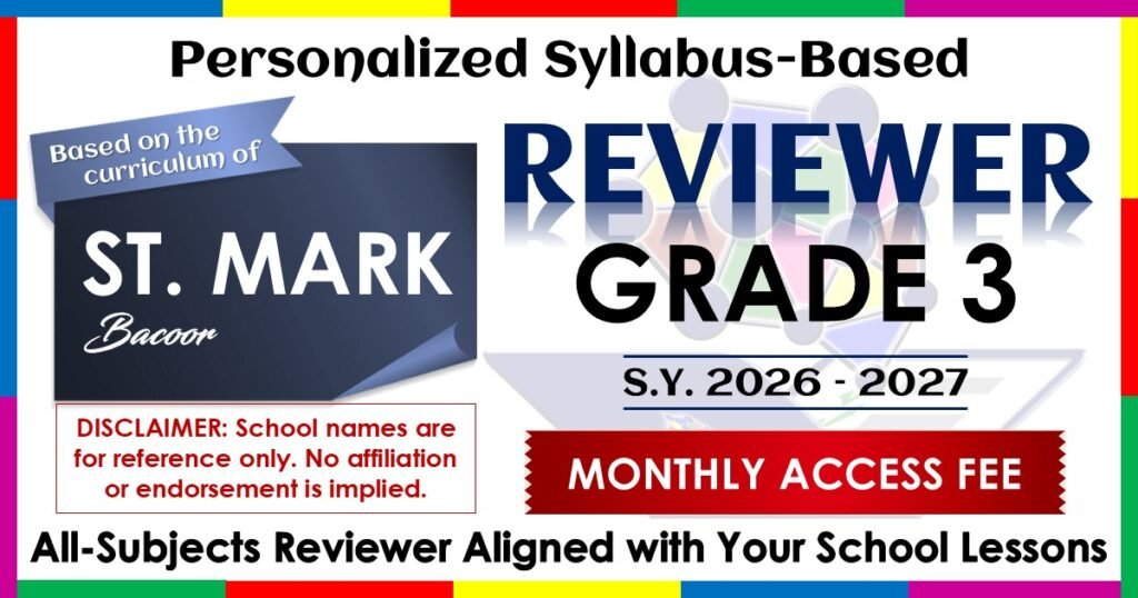 2026-2027 FI St. Mark Bacoor - Grade 3